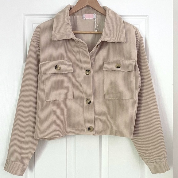 NWOT C+D+M Cropped Jacket Size L - Picture 1 of 6